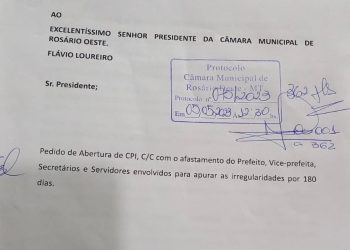 Rosário Oeste vive clima tenso. Prefeito e vice sob ameaça de cassação