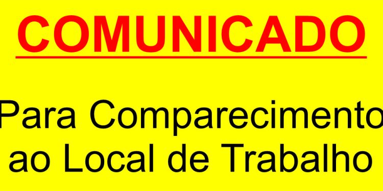 COMUNICADO DE COMPARECIMENTO