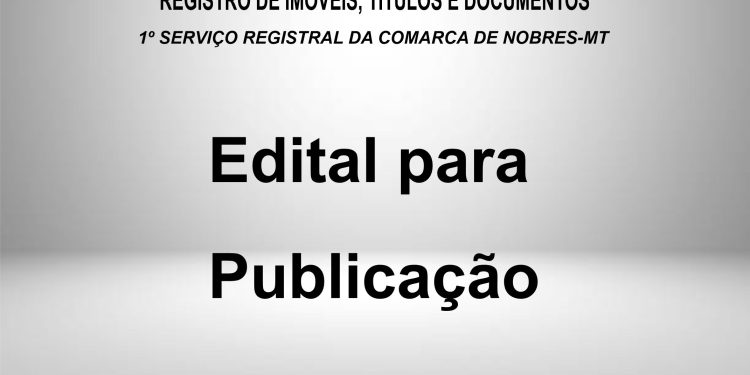 EDITAL DE INTIMAÇÃO